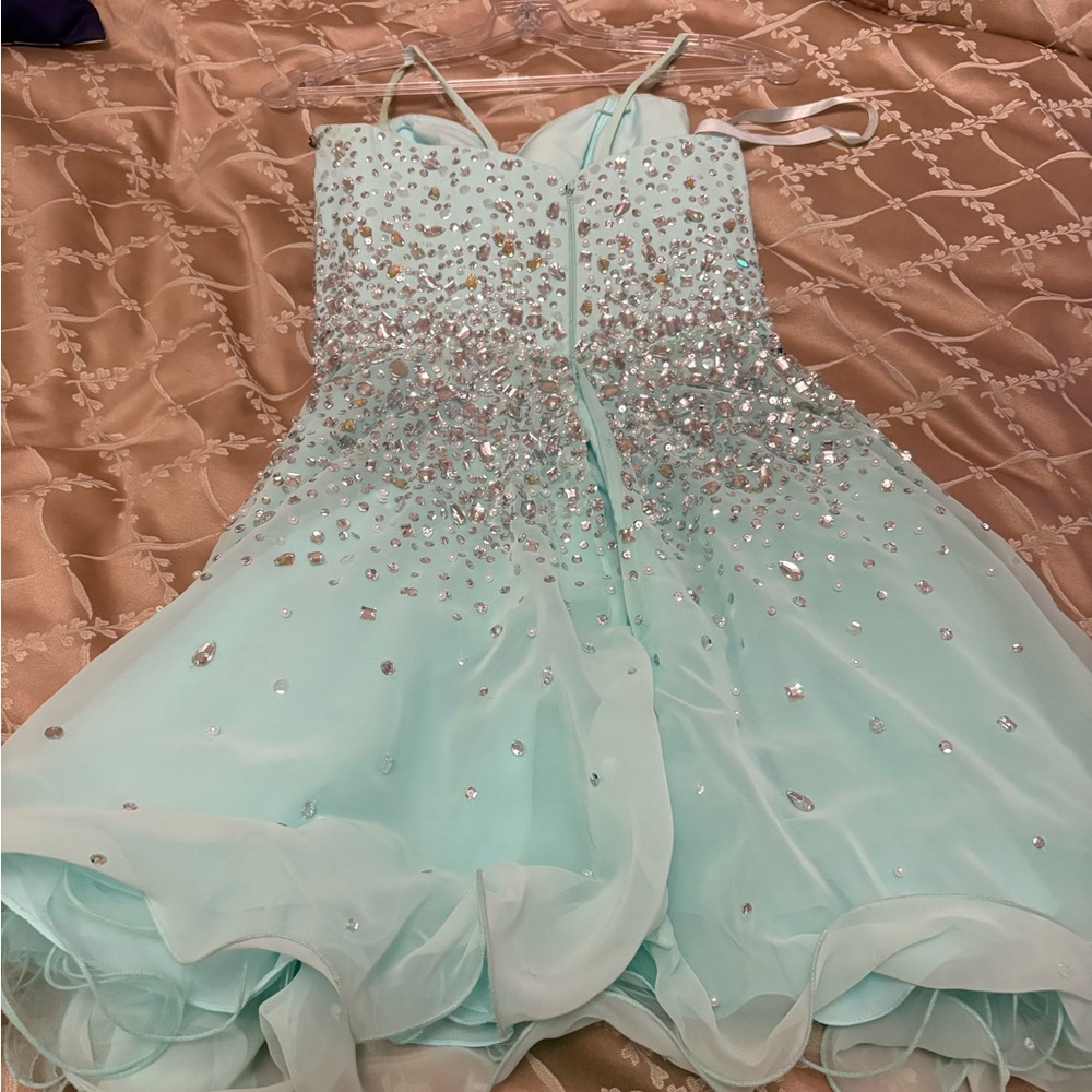 Mori Lee Light Blue Kids Formal Dress